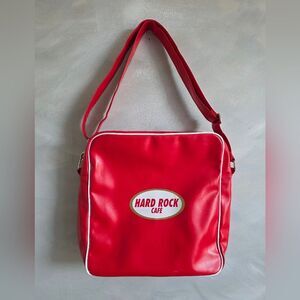 HARD ROCK CAFE Vintage Crossbody Shoulder Bag Authentic Collectible Red Unisex